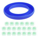 シリコンボビンリングホルダー 20個プラスチックボビン 日常の裁縫用品 ブルー グリーン