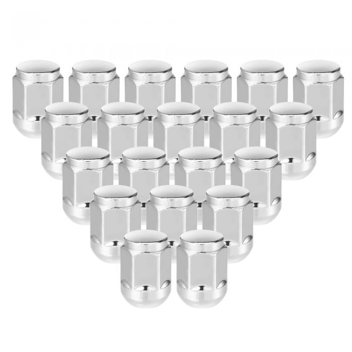 VekAuto タイヤナット Ho ndaに対応Civicに対応2017-2021 Ho ndaに対応オデッセイ2007-2010に対応 20個 ホイールナット M14 x 1.5カーボンスチール製 シルバートーンタイヤナット