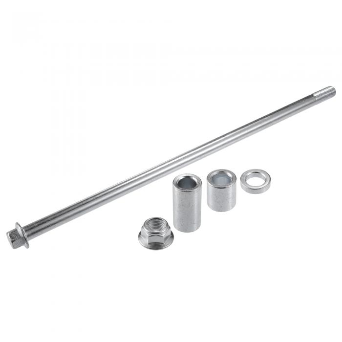 A ABSOPRO フロントリアアクスル ブッシュ ネジボルトM12 330mm ダ ートバイク スクーター ATV ホイールアクスル スチール合金 シルバートーン