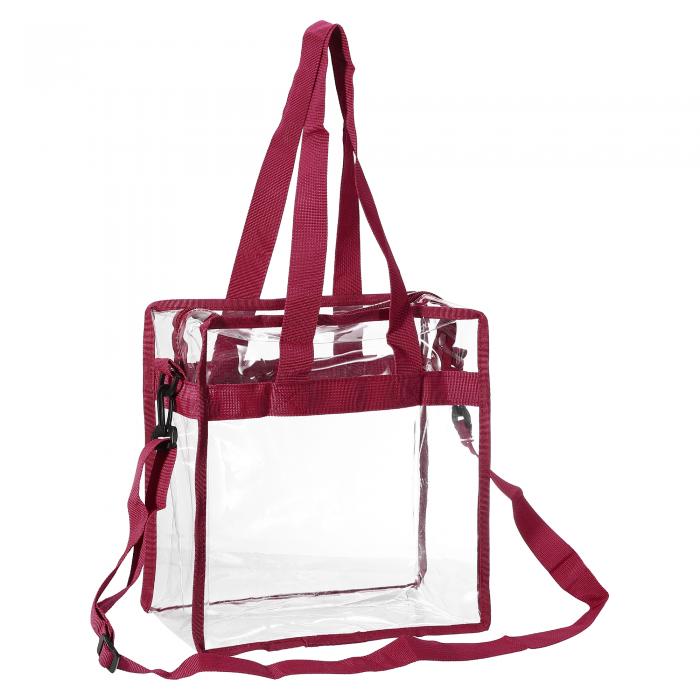 VOCOSTE 化粧ポーチ 化粧バッグ 防水 EVAファスナーポーチ 透明携帯洗面バッグ 旅行用 1個 ローズレッド