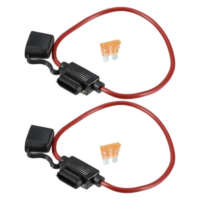 A ABSOPRO ヒューズホルダー 5A標準ブレードスタイルヒューズ 12AWGヒューズホルダー 防水 12ゲージヒ..