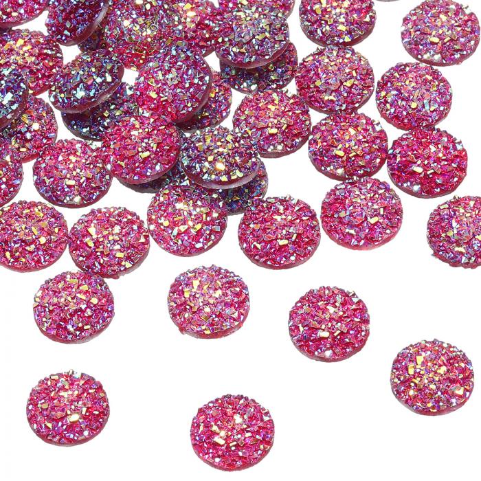 60個のラインストーンフラットバック装飾品フェイクドルージー水晶ダイヤモンドラウンドレジントリムビ..