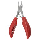 VOCOSTE キューティクルニッパー 甘皮 ニッパー ネイルニッパー 甘皮処理 ネイルケア ステンレス 13x7.7cm 赤