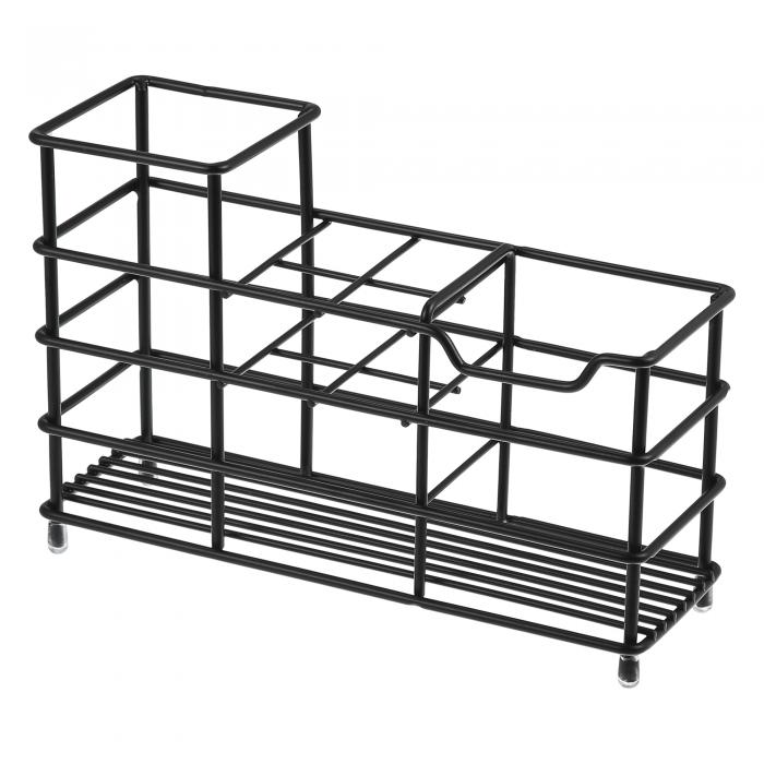 VOCOSTE 電動歯ブラシスタンド 電動歯ブラシホルダー 歯ブラシ立て 歯ブラシ置き 水切り 速乾 洗面所 バスルーム 収納 ステンレス鋼 6コマ 黒