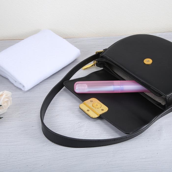 VOCOSTE 歯ブラシケース 旅行用 歯ブラシカップ 歯磨きコップ 軽量 大容量 出張用 旅行小物 携帯便利 19x2.7cm 2個 桜色 橙色