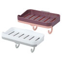 VOCOSTE ソープディッシュ 石鹸ホルダー 石鹸置き 石鹸置きケース 水切り 壁掛け バス用品 浴室用 強力粘着 2個 白 紫