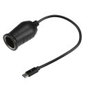 Hihaha 9V シガーライターアダプター / 車用RV用USB Type Cメスシガーライターコンバーターケーブル / 高耐久性ABSプラスチック製 0.29m / 1個 ブラック