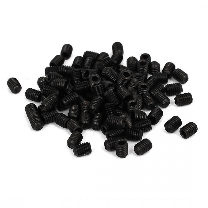 止めネジ セット スクリュー DIN916 M3x4mm メタル グレード 10.9ヘックス ソケット ボルト ファスナー 100本入