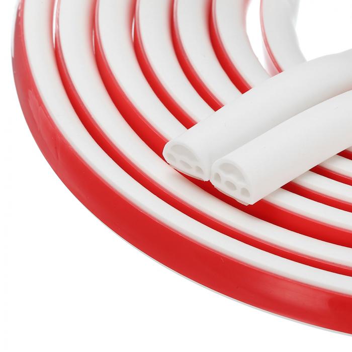 ウェザーストリッピング ドアシールストリップ、20フィート シリコン D形状 ドアシールストリップ 自己..