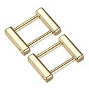 財布ストラップリング 金属 ねじ込み シャックル 交換用 バックル レザー バッグ クラフト DIY アクセサリー用 長さ25mm ゴールドトーン 2個