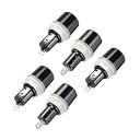 パネルマウントヒューズホルダー 5 x 20 mm ヒューズホルダー AC 250V 10A ブラック 5個入り