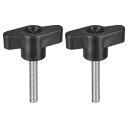 2個セット クランピングネジノブ M5 x 30mm 304ステンレス鋼 T字型サムネジノブ クイックリリース用ハンドタイトニングノブ交換用