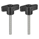 2個セット クランピングネジノブ M5 x 50mm 304ステンレス鋼 T字型サムネジノブ クイックリリース用ハンドタイトニングノブ交換用