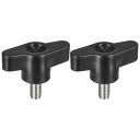 2個セット クランピングネジノブ M6 x 12mm 304ステンレス鋼 T字型サムネジノブ ハンドル クイックリリース ハンドタイトニングノブ 交換用