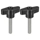 2個セット クランピングネジノブ M6 x 35mm 304ステンレス鋼 T字型サムネジノブ ハンドル クイックリリース ハンドタイトニングノブ 交換用