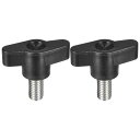 2個セット クランピングネジノブ M8 x 15mm 304ステンレス鋼 T字型サムネジノブ クイックリリース用ハンドタイトニングノブ交換用