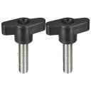 2個セット クランピングネジノブ M8 x 30mm 304ステンレス鋼 T字型サムネジノブ クイックリリース用ハンドタイトニングノブ交換用