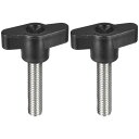 2個セット クランピングネジノブ M8 x 35mm 304ステンレススチール T字型サムネジノブ クイックリリースハンドタイトニングノブ交換用