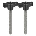 2個セット クランピングネジノブ M8 x 70mm 304ステンレス鋼 T字型サムネジノブ クイックリリース用ハンドタイトニングノブ交換用