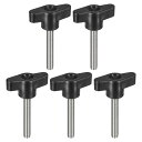 5個セット クランピングネジノブ M6 x 40mm 304ステンレス鋼 T字型サムネジノブ ハンドル クイックリリース ハンドタイトニングノブ 交換用