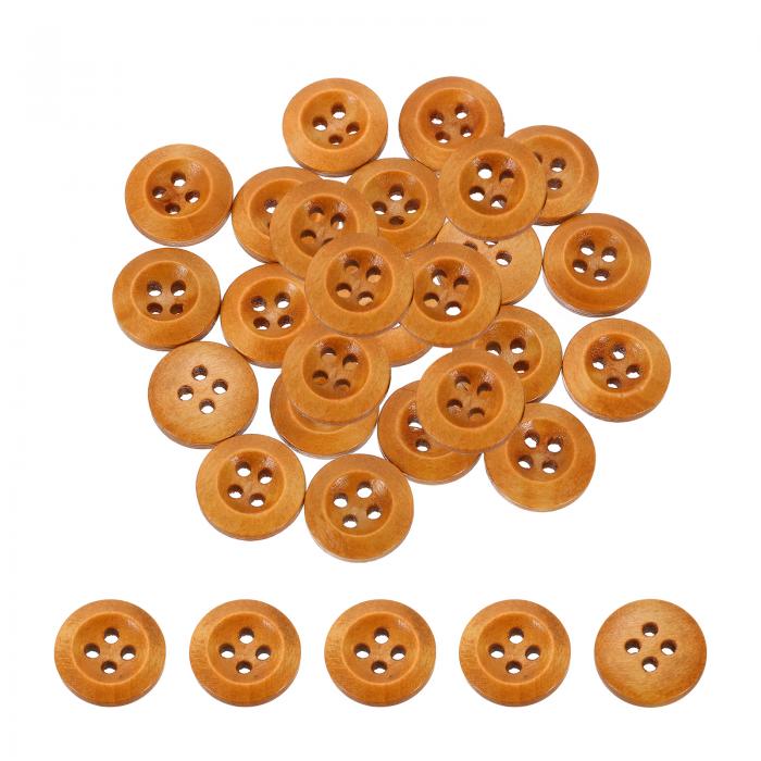 木製ボタン 100個 12.5mm(1/2