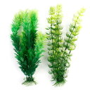 アクアリウム水草 プラント グリン プラスチック セラミック パッケージコンテンツ x 2 Pcs x