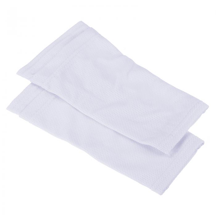 PATIKIL Lサイズ サッカーシンガードソックス 2個 通気性 スリーブ ランニング用 ホワイト