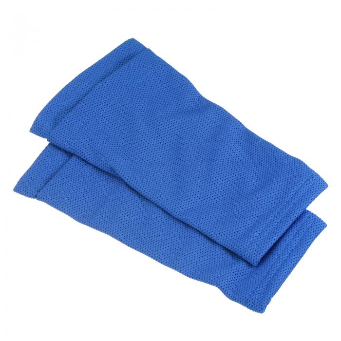 PATIKIL Lサイズ サッカーシンガードソックス 4個 通気性 スリーブ ランニング用 ブルー