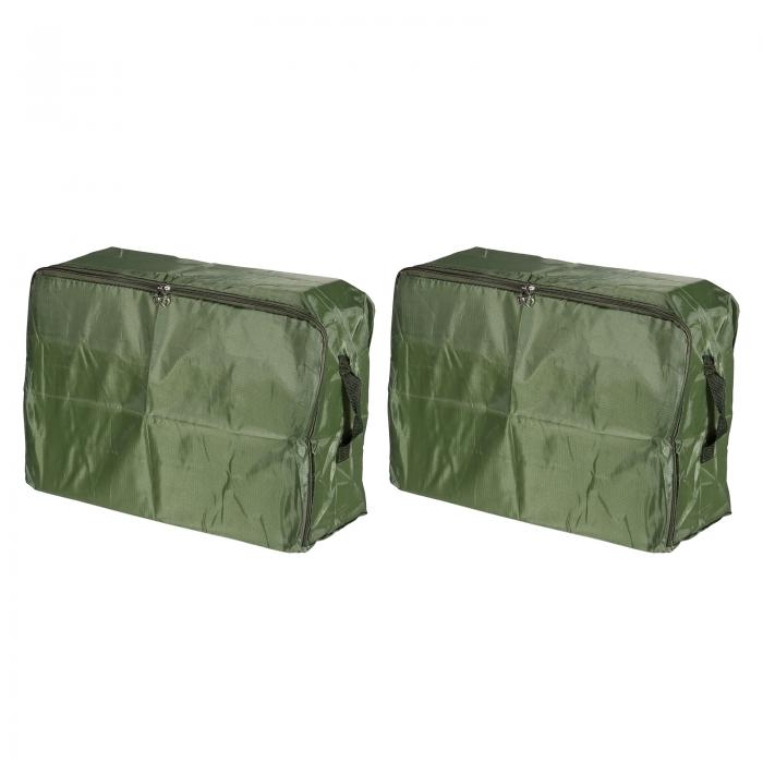 PATIKIL 衣類収納バッグ 2個 長さ53cm 折りたたみ式クローゼット オーガナイザーバッグ キャリングハンドル付き 寝具用 グリーン