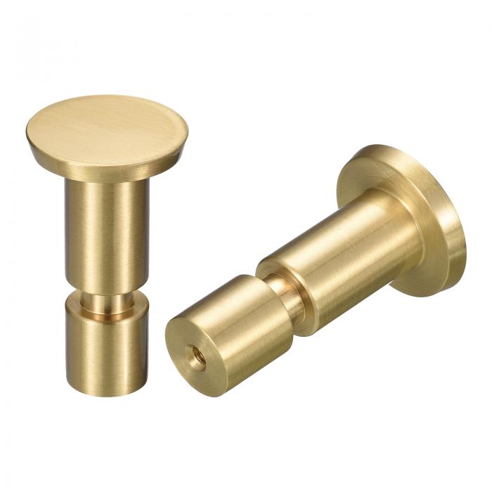 装飾用壁フック 2個セット - 真鍮無垢材製の玄関用コートフック バスルーム クロークルーム ワードローブ シューキャビネット用の壁掛けフック(30mm x 5...