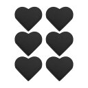 CAPASTEC ブックマーク しおり ハート レザー ページブックマーク ブックマーカー ページマーカー 読者 子供用 かわいい 読書ギフト 6個 黒