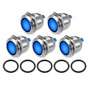 X AUTOHAUX 5個セット LEDインジケーターライト 22mm 230V AC 防水メタルシェルパイロットダッシュシグナルランプ 車両トラ ック用インテ...