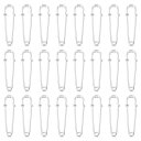 大型安全ピン 50mm / 2" メタルジャイアント裁縫安全ピン クリップ 女性用衣類 ドレス パンツ スカート ウエスト 24個入り シルバートーン
