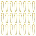 大型安全ピン 50mm / 2" メタルジャイアント裁縫安全ピン クリップ 女性用衣類 ドレス パンツ スカート ウエスト 金色 24個入り