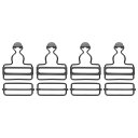 オーバーオールバックル 4セット レトロメタルサスペンダー交換バックル 38mm(1-1/2インチ) 内幅 ズボン 棉ジャケット ジーンズ用 ガンブラック