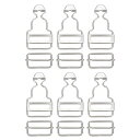 オーバーオールバックル 6セット レトロメタルサスペンダー交換バックル 28mm(1-1/8インチ) 内幅 ズボン 棉ジャケット ジーンズ用 シルバートーン