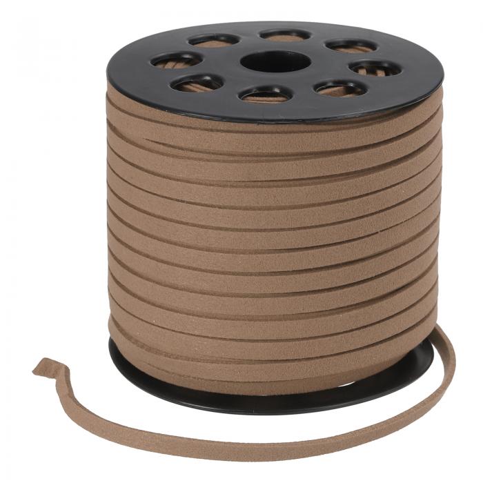 PATIKIL 5mmフェイクスエードレザーコード ブレスレットネックレスビーズ作りDIYクラフト用 レザーレースストリング ライト茶色