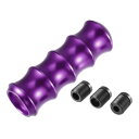 X AUTOHAUX シフトノブ ギアシフトノブ 車内シフトノブ ギアシフター バンブースタイル アルミニウム合金 12cm パープル 1セット