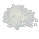 フラット断熱ワッシャー スペーサーファスナー ナイロン M4 x 10mm x 1mm オフホワイト 300個入り