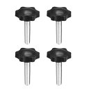 クランプつまみ ノブグリップ クランプねじノブ M8 x 25mm プラスチック メタル 4個入り