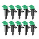 芝生スプリンクラー プラスチック製 ブラック フラッグドリッパー4GPH 16L/H ガーデンローンドリップ灌漑 4mmホース 30個入り