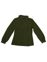 Allegra K ブラウス レディース 長袖 シフオンブラウス 丸襟 可愛い シャツ オフィス カジュアル トップス 着痩せ おしゃれ 通勤 OL アーミー緑...