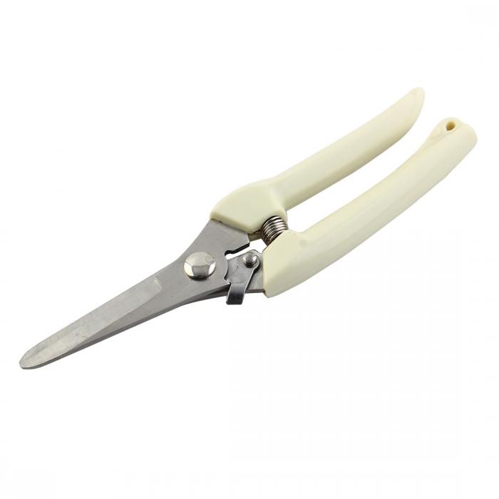 花園シャー 植物鋏 プラスチック オフホワイト 花ツール メタル製 プラスチックグリップ