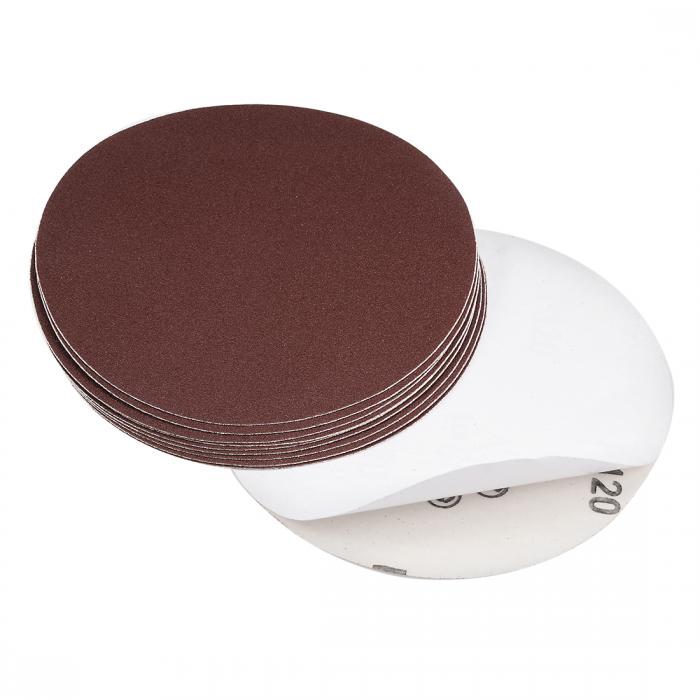 PSAサンディングディスク 120グリット＆150mmディスク 酸化アルミニウム ブラウン 10個入り