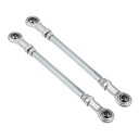Motoforti M8調整可能なステアリングタイロッドボールジョイント 49cc電動ATVゴーカートアクセサリー用 ステアリングコラムステアリングサスペンション シルバートーン 2個 160MM