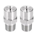 フラットファンスプレーチップ 1/8BSPTオス スレッド304ステンレス スチールノズル 2個 1 / 8BSPT(65度、1.4mmオリフィス)(4)