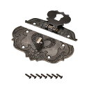ウッドケースボックスハスプ 76x56.5mm 亜鉛合金アンティークラッチ ネジ付き 76x56.5mm、2個
