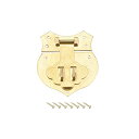 木製ケースボックス 掛け金 40x43 mm クロージャー 真鍮 アンティークラッチ イエロー 40x43mm、1個