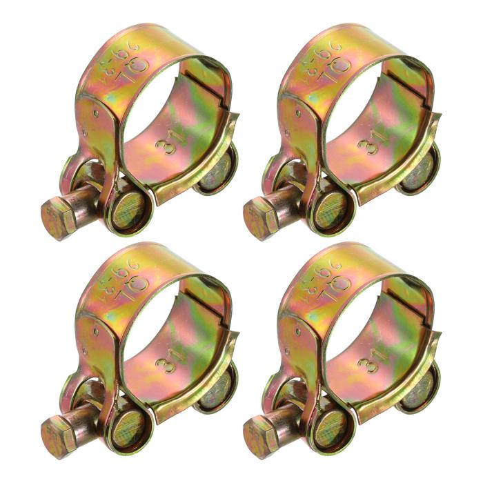 4個セットのTボルトホースクランプ 29-31mm/1.14"-1.22"の内径範囲 トラック排気用のアイアンラジエー..