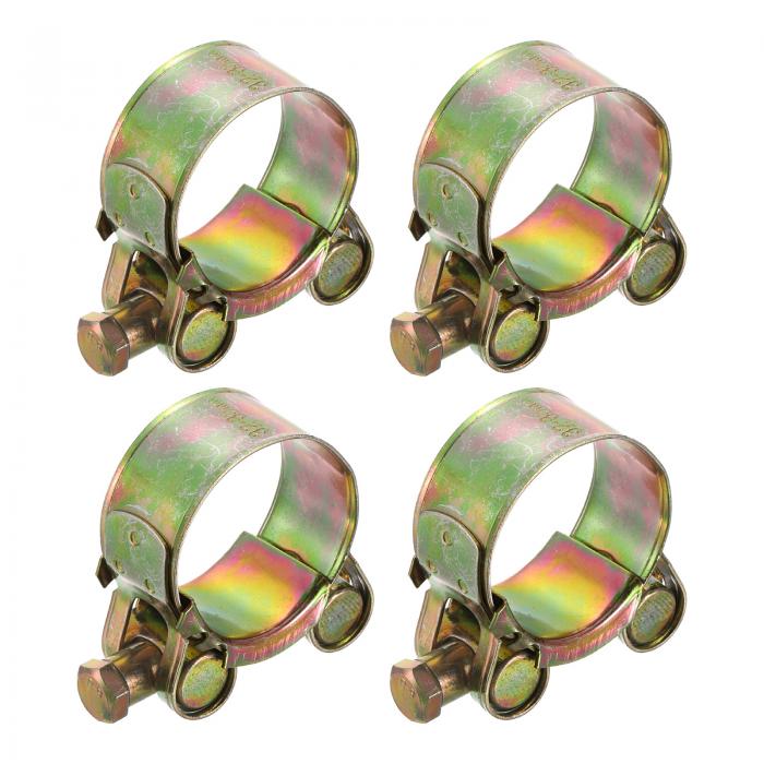 4個セットのTボルトホースクランプ 32-35mm/1.26"-1.38"の内径範囲 トラック排気用のアイアンラジエー..